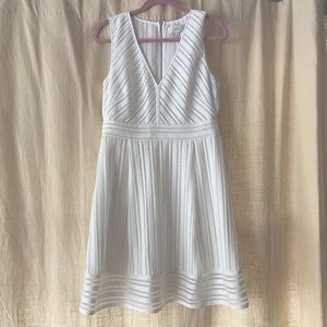 J Crew, White Textured Dress, Size 10